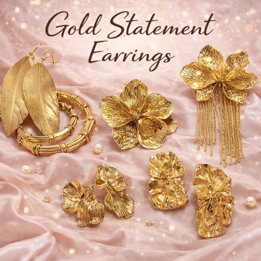 Gold Statment Earrings