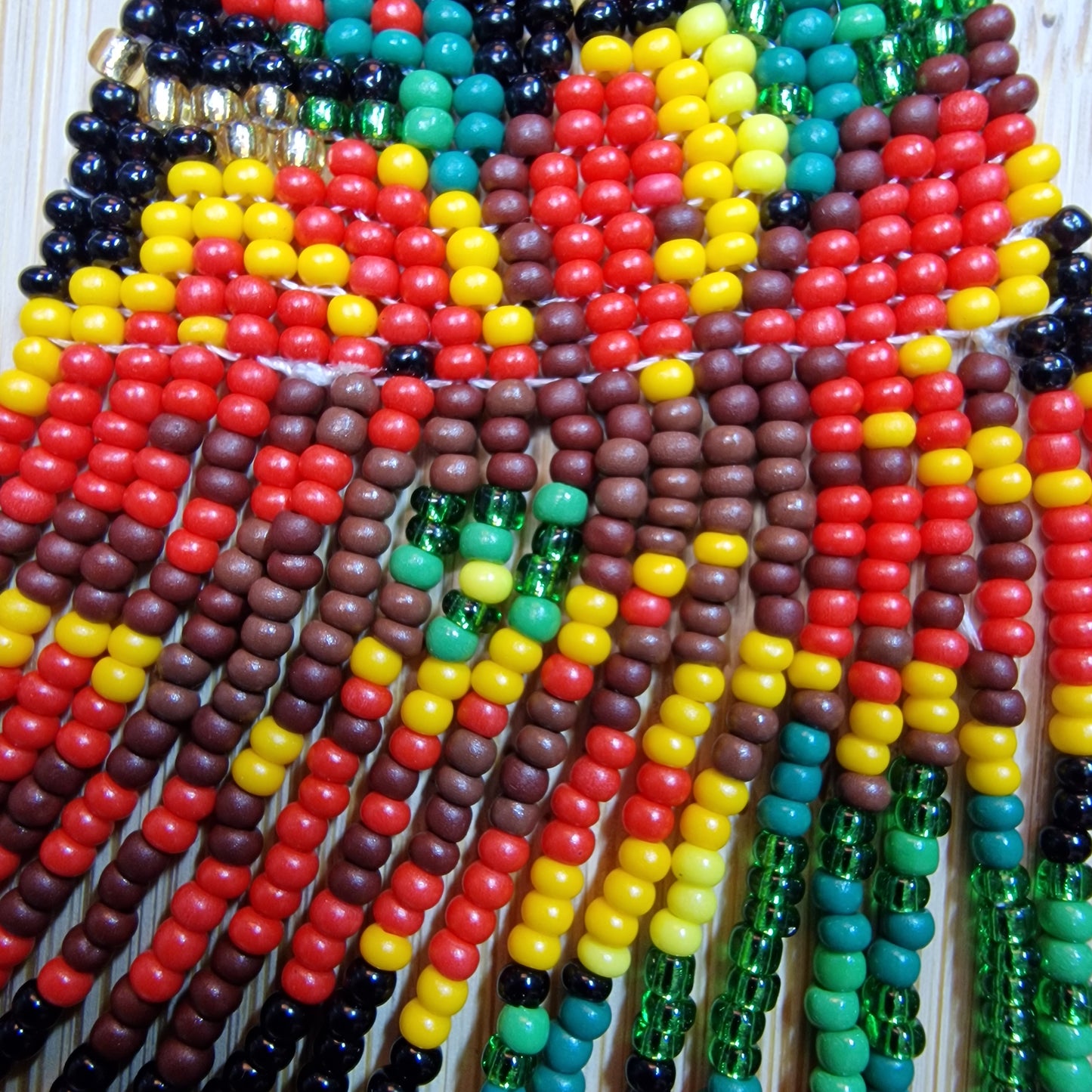 Rainbow Beaded Statement Earrings – Colorful Boho Drop Earrings