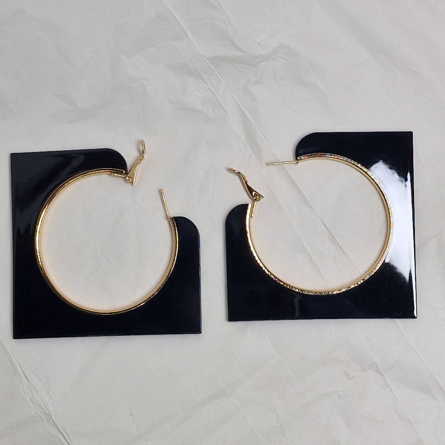 Gold Acrylic Hoop Earrings – Large Lightweight Statement Hoops, Modern Minimalist Jewelry, Gift for Her
