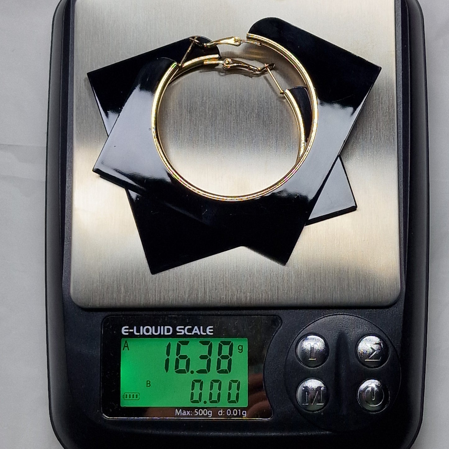 Gold Acrylic Hoop Earrings – Large Lightweight Statement Hoops, Modern Minimalist Jewelry, Gift for Her