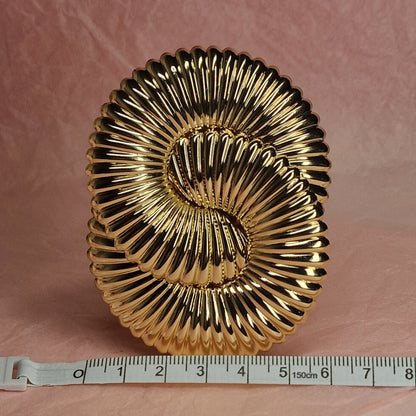 Gold Spiral Statement Cuff Bracelet, Oversized Gold Bracelet, Luxury Sculptural Bangle, Bold Runway Jewelry