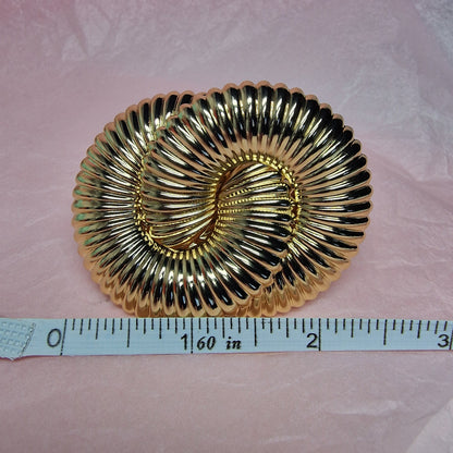 Gold Spiral Statement Ring, Sculptural Chunky Gold Ring, Vintage Inspired Cocktail Ring, Bold Luxury Ring for Women