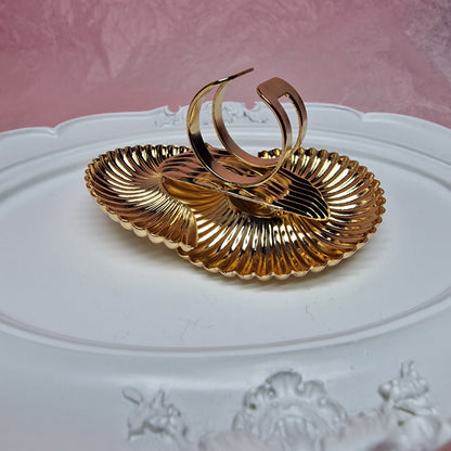 Gold Spiral Statement Ring, Sculptural Chunky Gold Ring, Vintage Inspired Cocktail Ring, Bold Luxury Ring for Women
