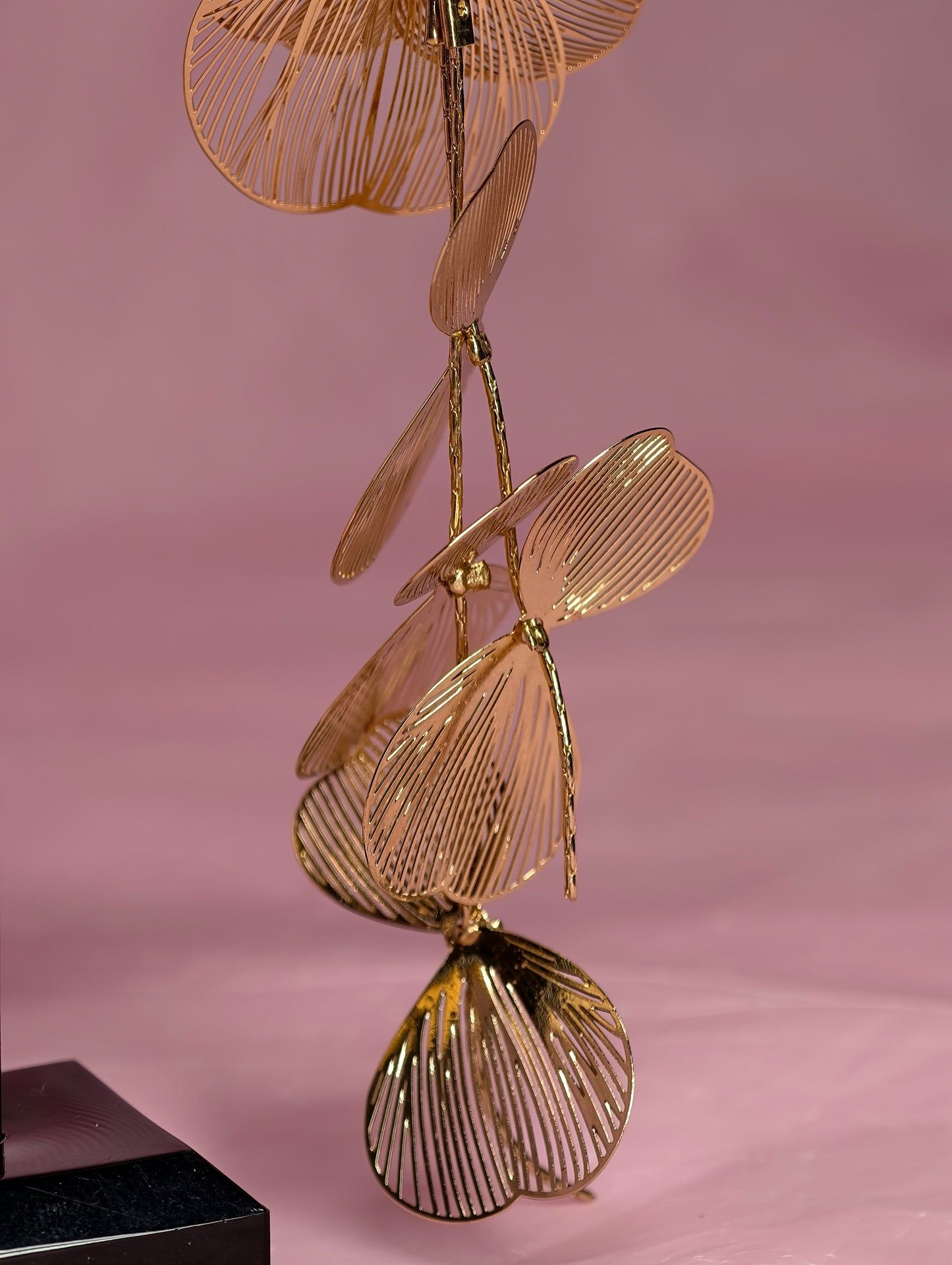 Golden Orchid Statement Earrings – Oversized Floral Gold Earrings