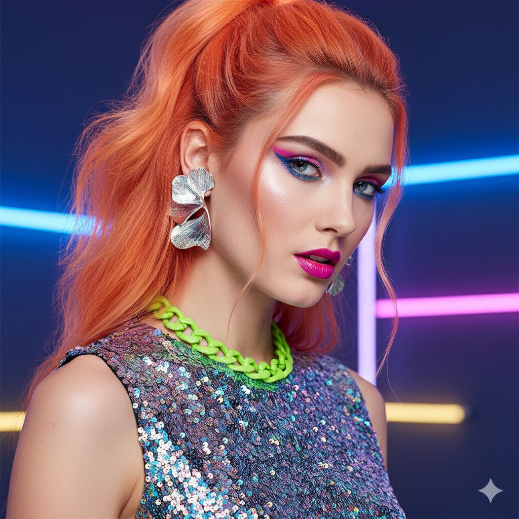 Oversized Silver Floral Statement Earrings – Sculptural Metal Flower Earrings, Bold Fashion Jewelry, Designer Style Earrings