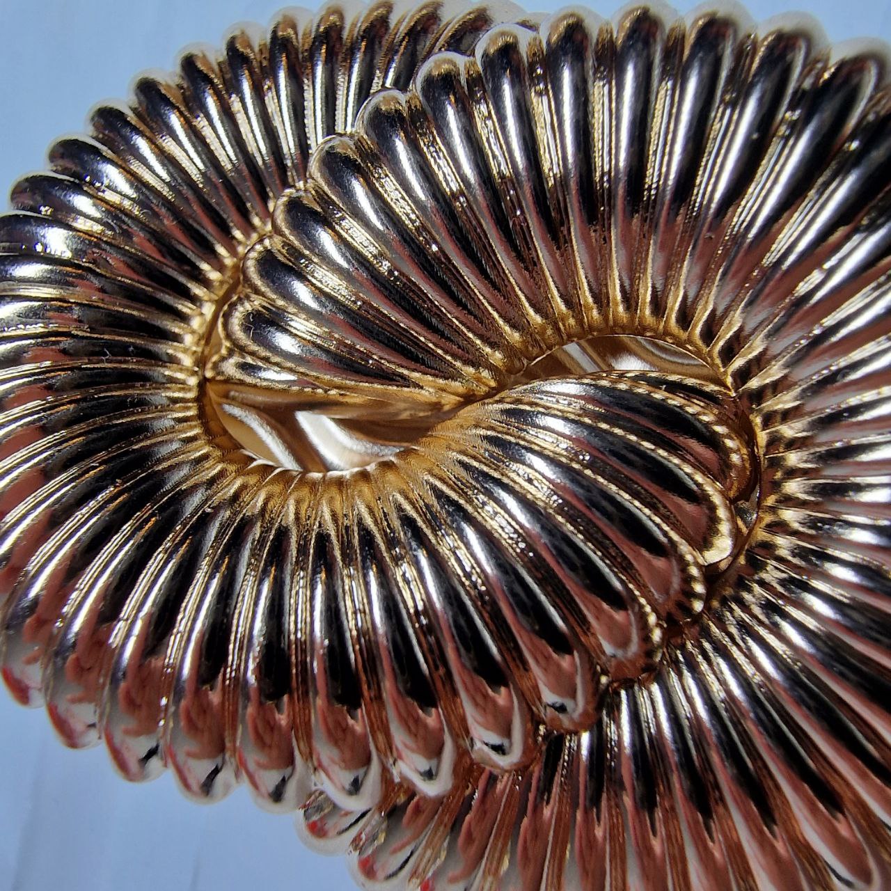 Vintage Spiral Gold Statement Earrings – Retro Sculptural Bold Clip On Earrings, Luxury Chunky Party Jewelry