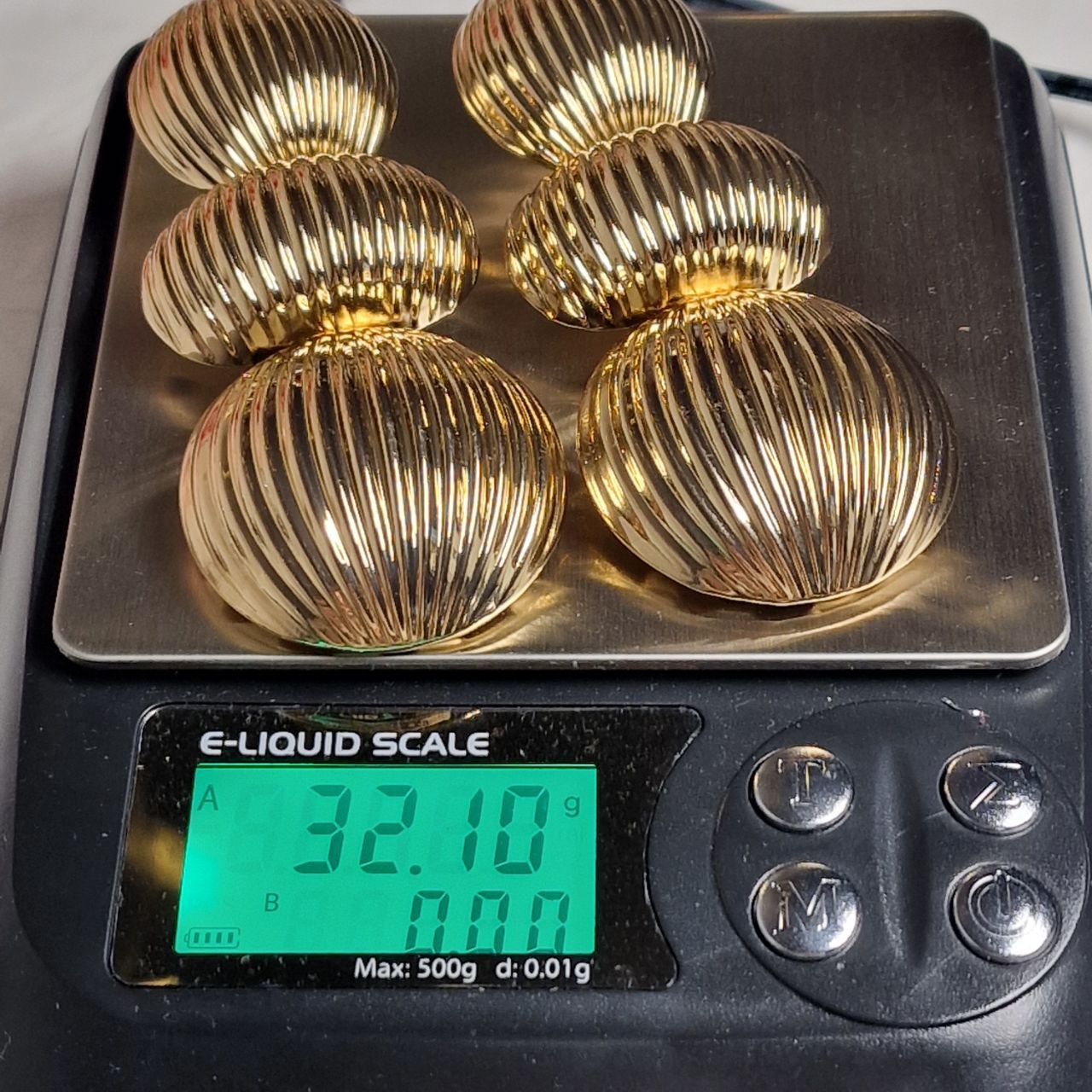 Bold Gold Tiered Statement Earrings – Large Sculptural Drop Earrings Runway Glam Party Jewelry Gift