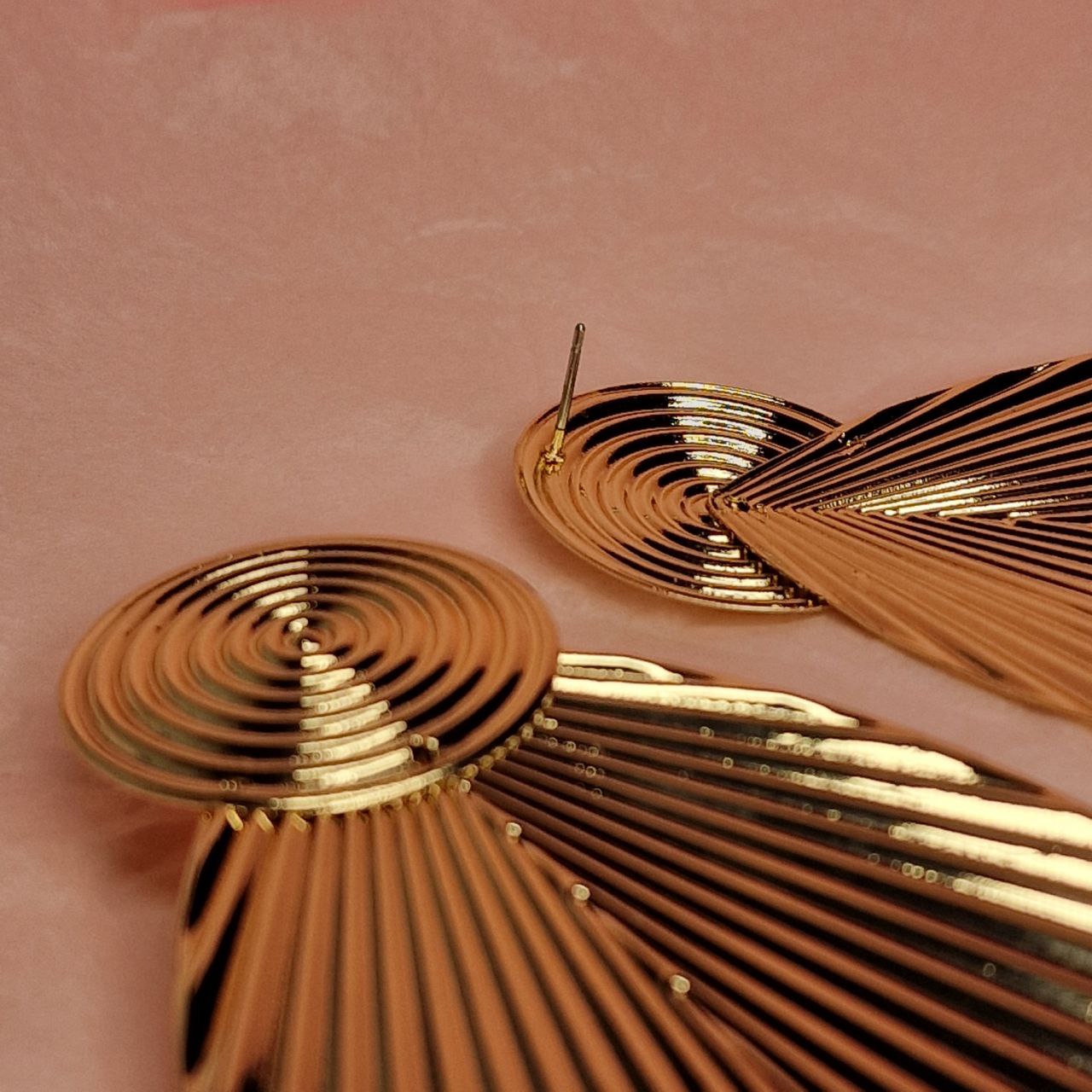 Gold Shell Statement Earrings – Large Sculptural Drop Earrings Bold Luxury Resort Glam Jewelry Gift