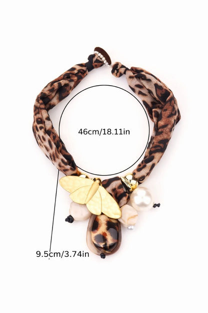 Gold Butterfly Statement Necklace – Leopard Scarf Luxury Choker