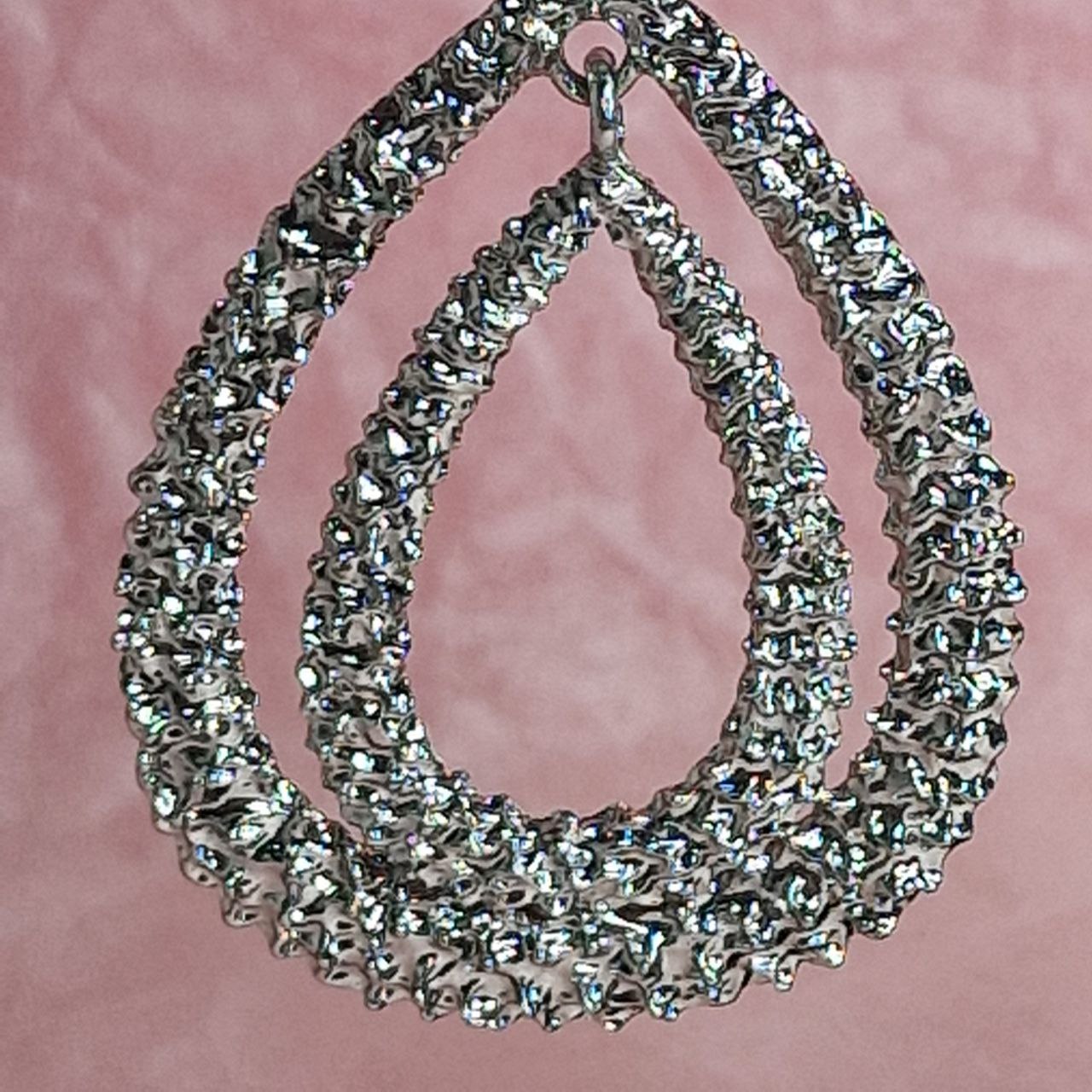 Silver Crystal Teardrop Earrings – Luxury Statement Glam Earrings