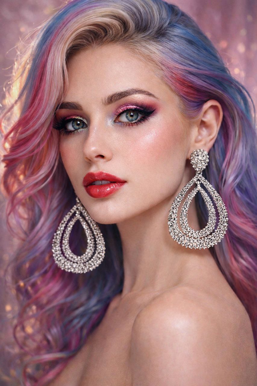 Silver Crystal Teardrop Earrings – Luxury Statement Glam Earrings