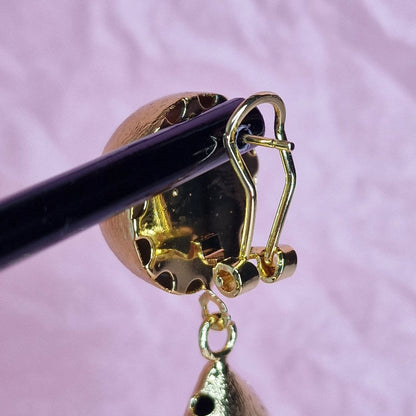 Oversized Gold Teardrop Earrings – Bold Luxury Statement Earrings