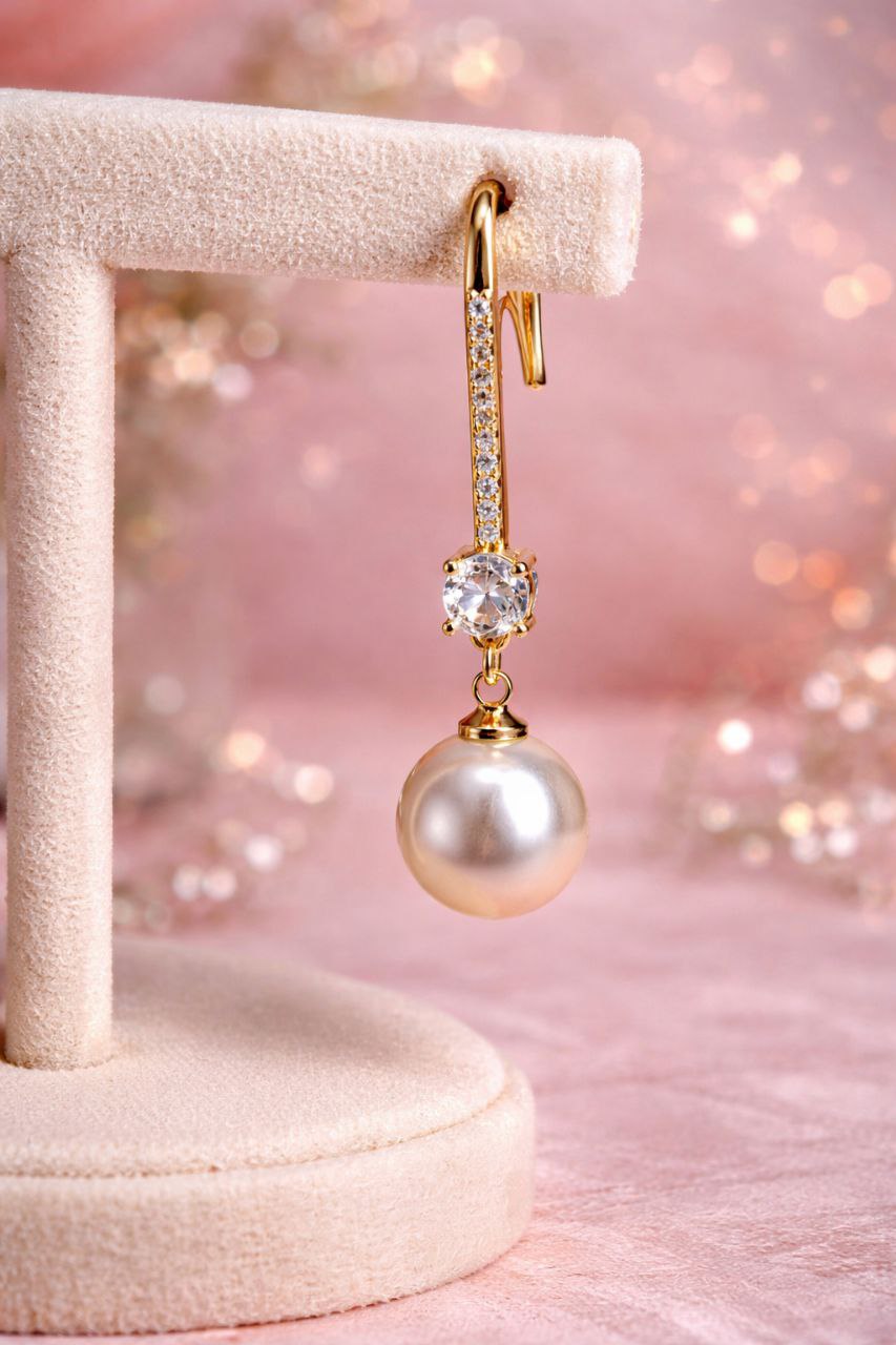 Gold Pearl Drop Earrings – Elegant Bridal Pearl Earrings