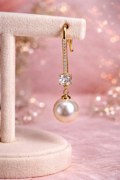 Gold Pearl Drop Earrings – Elegant Bridal Pearl Earrings