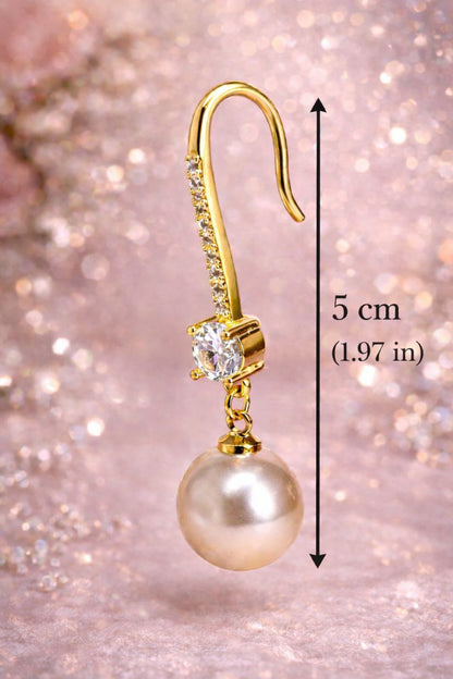 Gold Pearl Drop Earrings – Elegant Bridal Pearl Earrings