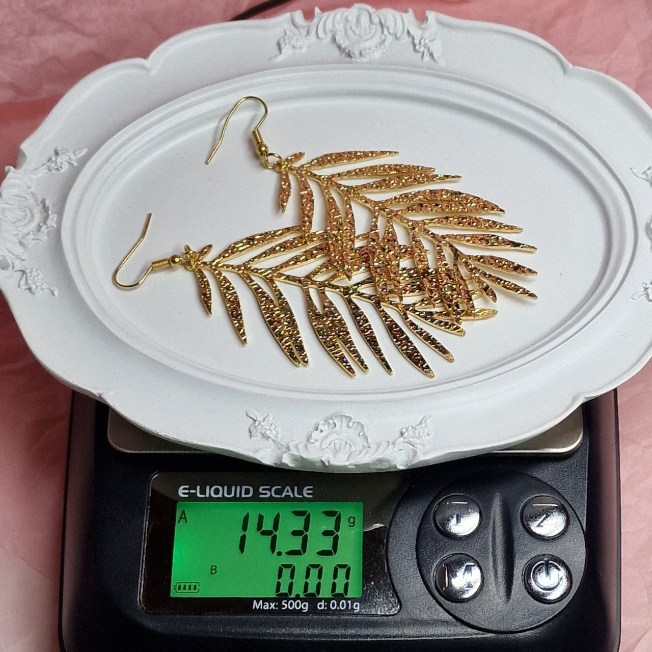 Gold Palm Leaf Earrings – Tropical Statement Earrings