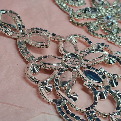 Crystal Chandelier Statement Earrings | Bridal Rhinestone Tassel Earrings