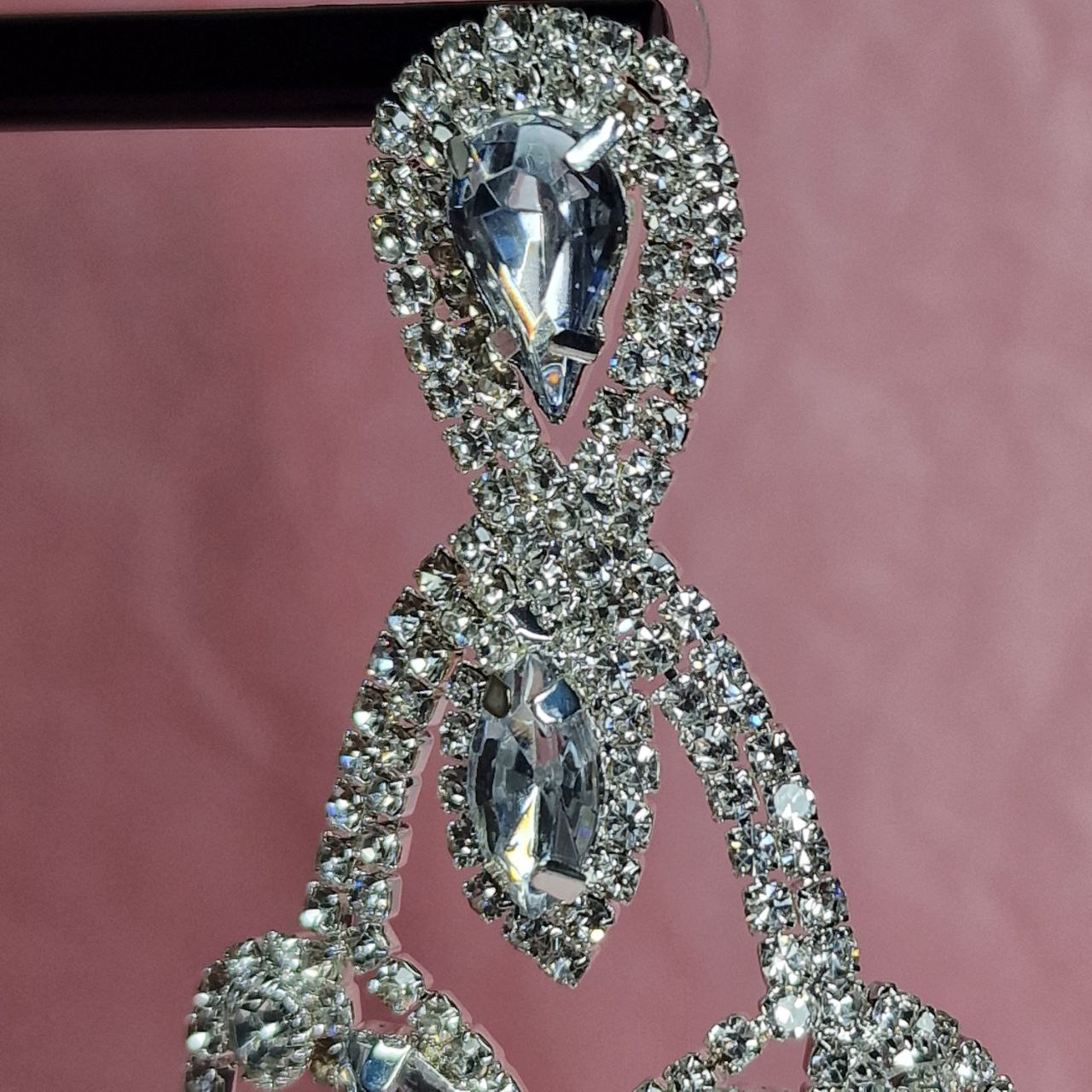 Crystal Chandelier Statement Earrings | Bridal Rhinestone Tassel Earrings