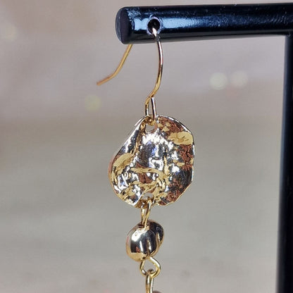 Gold Drop Statement Earrings – Modern Minimalist Luxury Jewelry